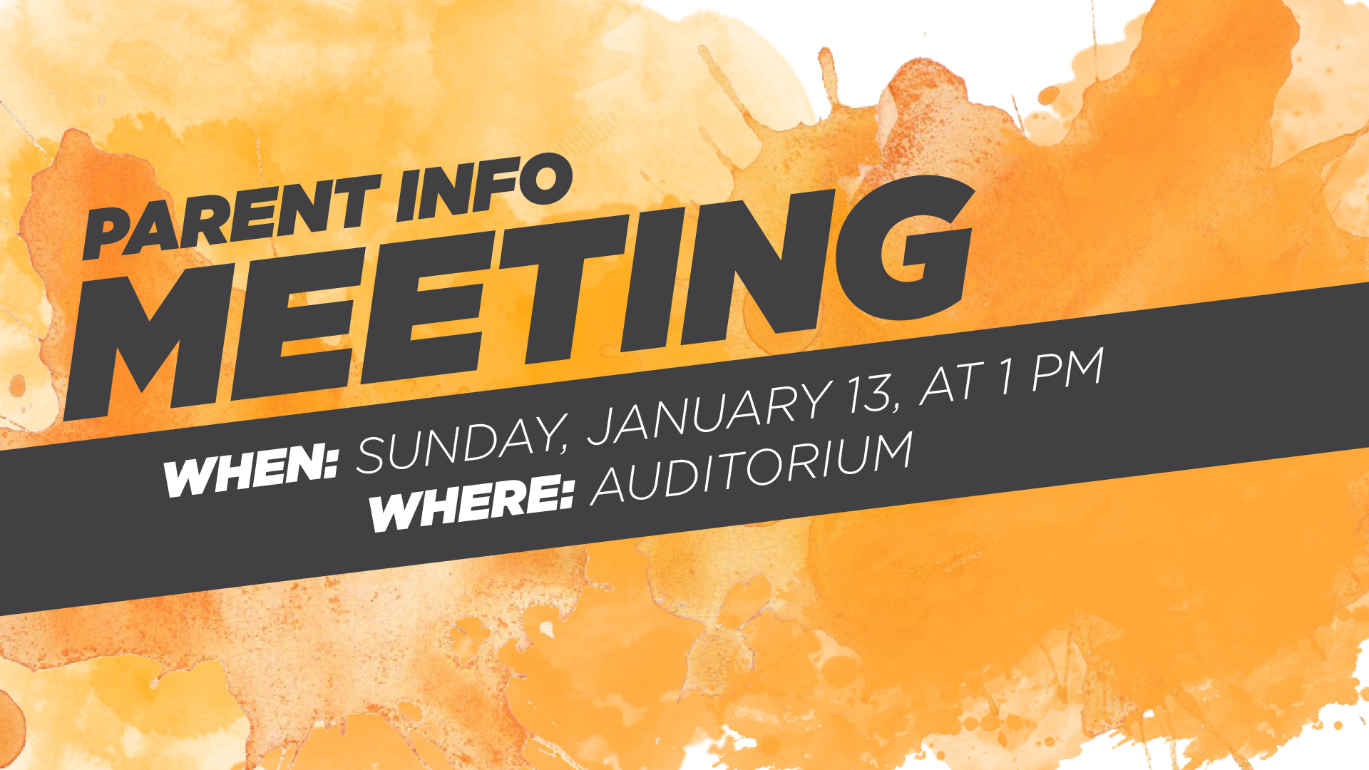 Parent Info Meeting